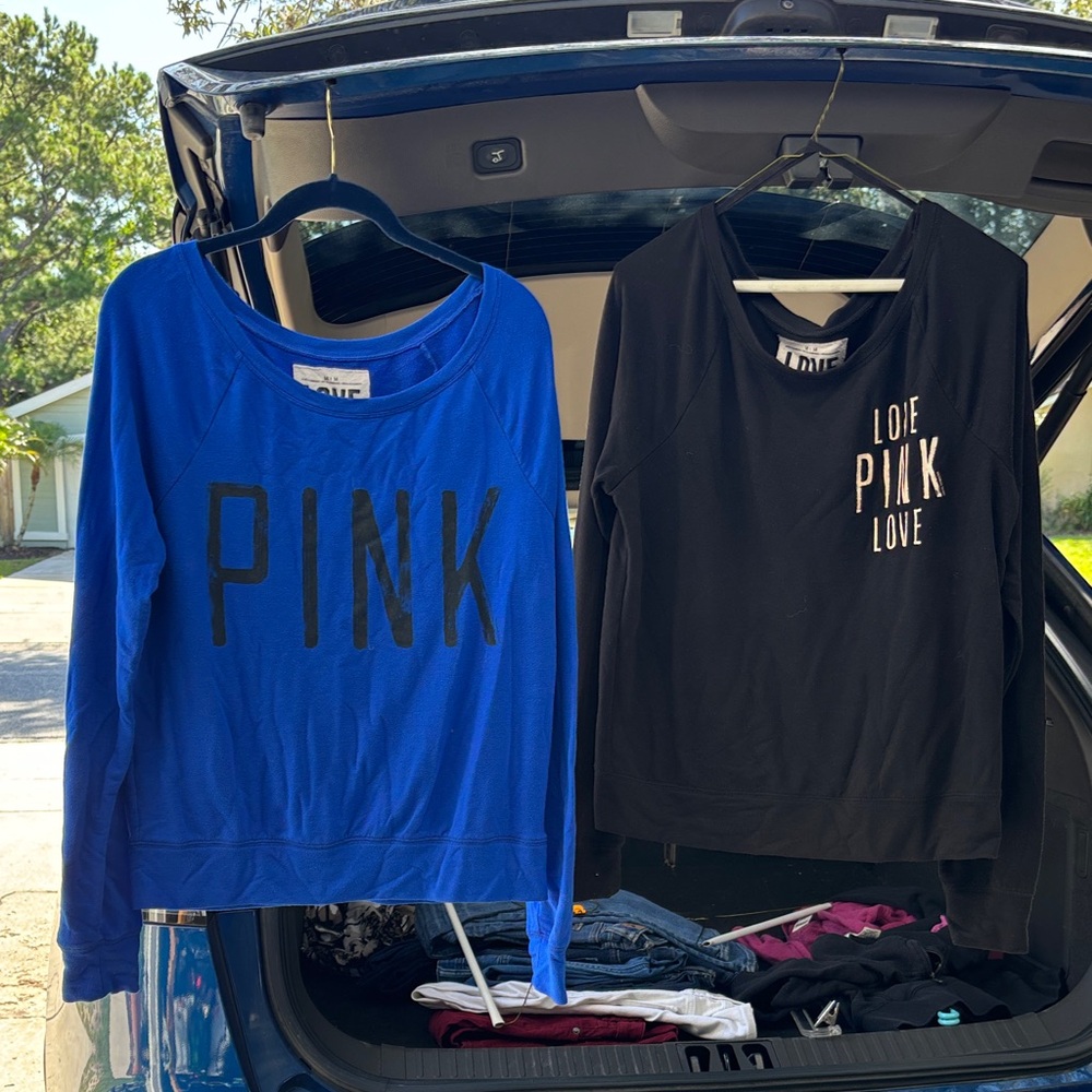 PINK Victoria's Secret Sweatshirts - Blue and Black